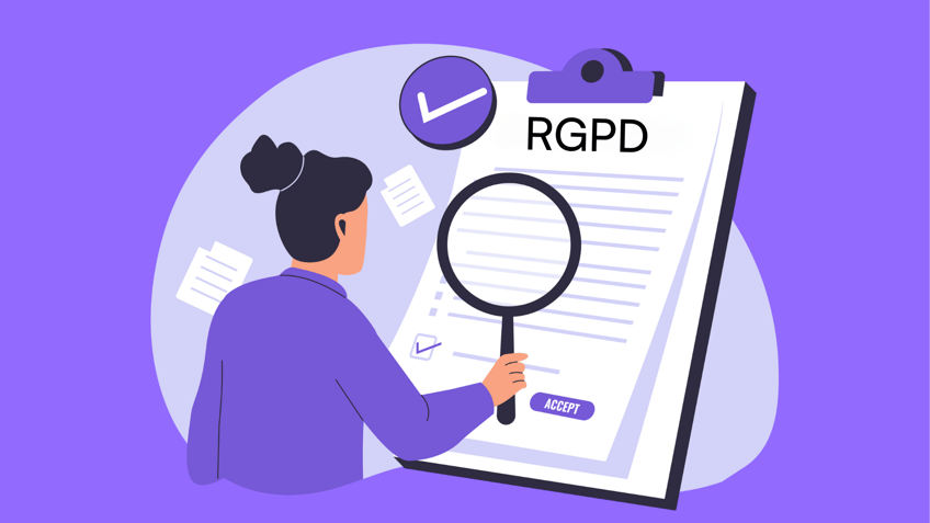 Personne signe électroniquement un contrat avec un prestataire de confiance qui respecte le RGPD