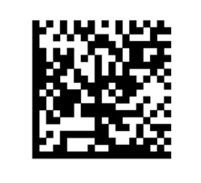 Exemple de 2D-Doc : un Data Matrix avec une bordure pleine en L