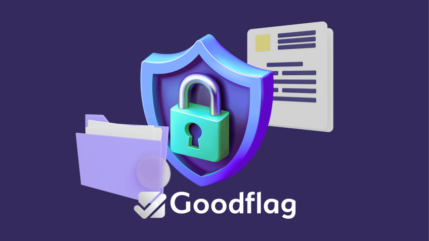Symbole de sécurité maximale Goodflag protégeant la validité des transactions numériques sans aucune triche possible.