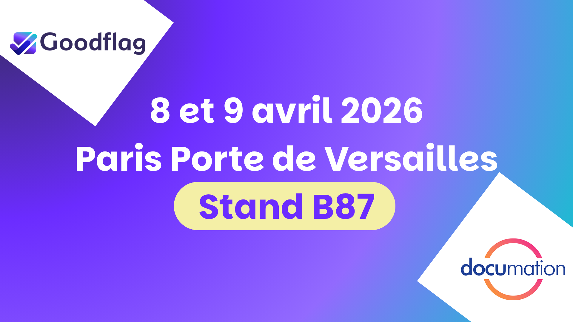 Équipe Goodflag au salon Documation 2026 stand B87 signature électronique