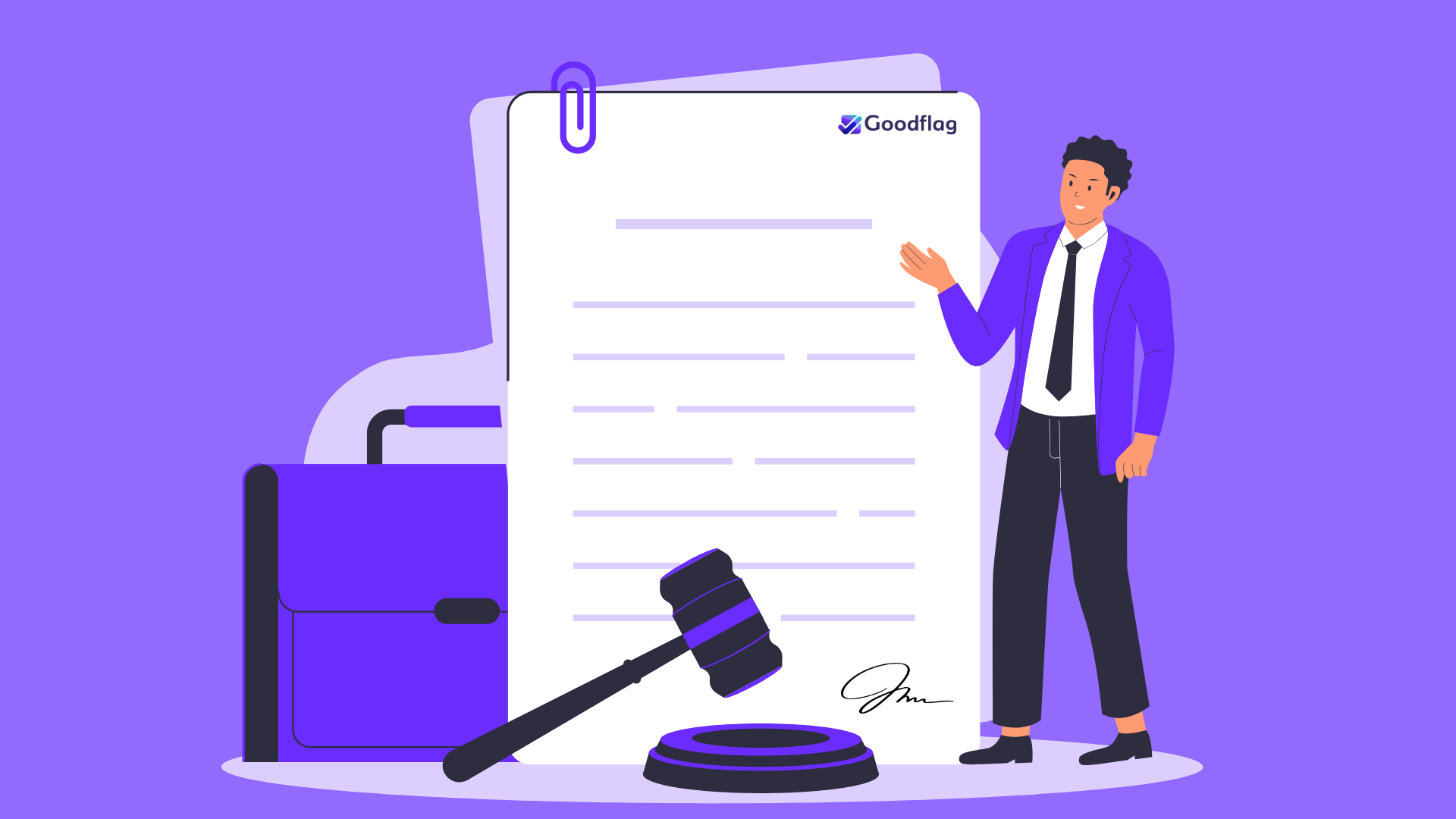 Un homme montre un document avec une signature électronique et atteste de sa valeur juridique