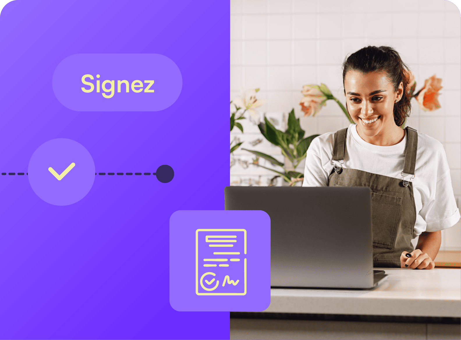 Le signataire s'authentifie via une identité numérique (France Identité, FranceConnect, Identité Numérique La Poste) au niveau eIDAS substantiel.