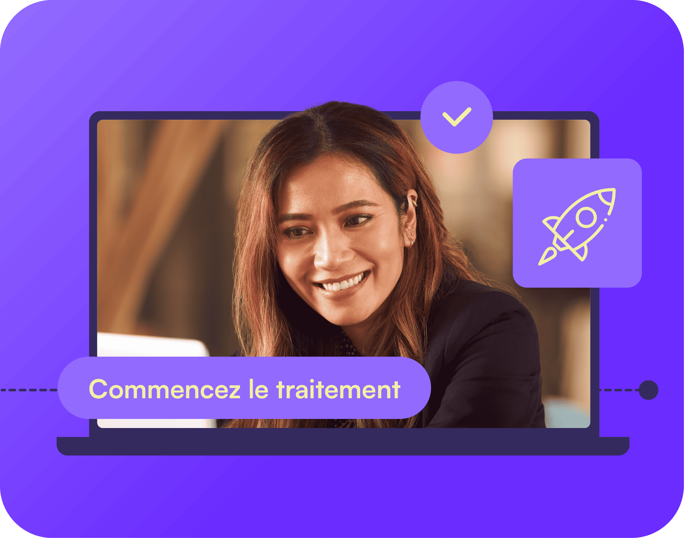 Une fois sur le logiciel, cliquez sur l’icône de traitement
